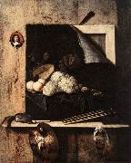 GIJBRECHTS, Cornelis Still-Life with Self-Portrait fgh oil